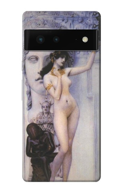 W3353 Gustav Klimt Allégorie de la sculpture Etui Coque Housse et Flip Housse Cuir pour Google Pixel 6