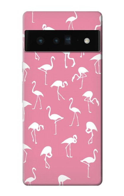 W2858 Motif Flamant rose Etui Coque Housse et Flip Housse Cuir pour Google Pixel 6 Pro