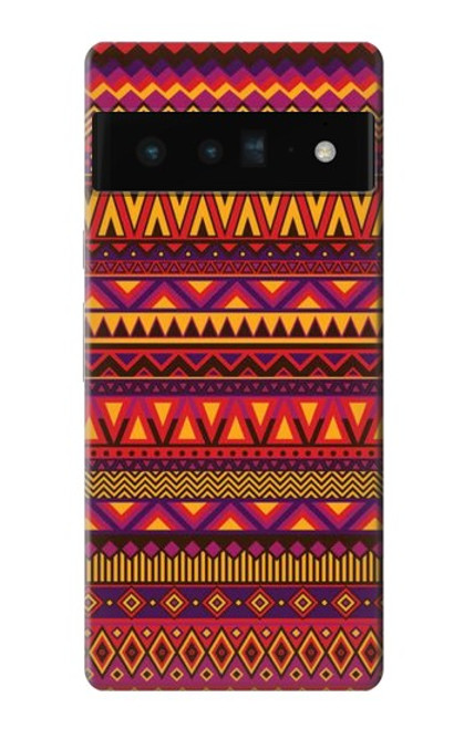 W3404 Aztèques Motif Etui Coque Housse et Flip Housse Cuir pour Google Pixel 6 Pro