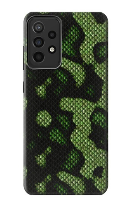 W2877 Vert Serpent Imprimé graphique Peau Etui Coque Housse et Flip Housse Cuir pour Samsung Galaxy A52s 5G