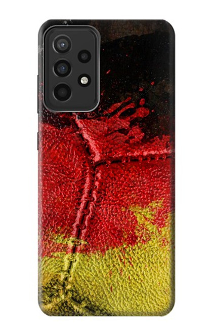 W3303 Allemagne Drapeau graphique Football Millésime Etui Coque Housse et Flip Housse Cuir pour Samsung Galaxy A52s 5G