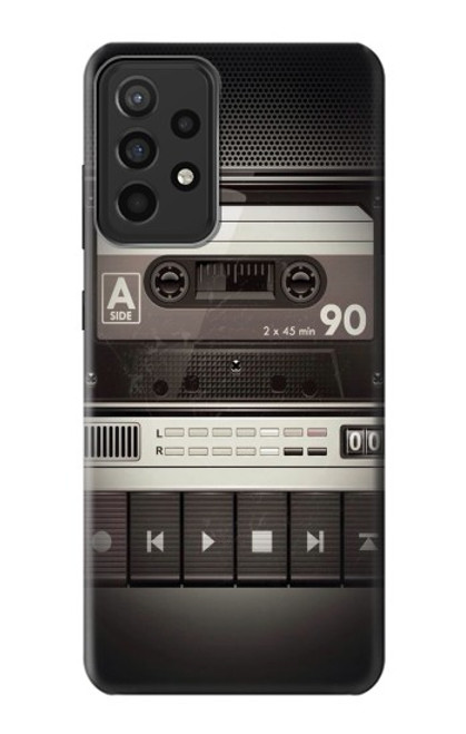 W3501 Lecteur cassette millésimé Etui Coque Housse et Flip Housse Cuir pour Samsung Galaxy A52s 5G