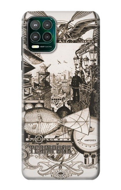 W1681 Dessin steampunk Etui Coque Housse et Flip Housse Cuir pour Motorola Moto G Stylus 5G