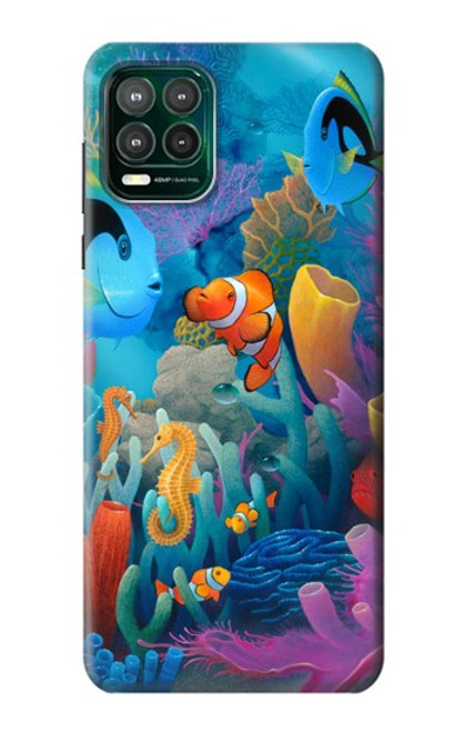 W3227 Monde sous-marin Dessin animé Etui Coque Housse et Flip Housse Cuir pour Motorola Moto G Stylus 5G