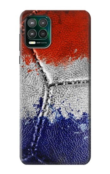 W3304 France Drapeau graphique Football Millésime Etui Coque Housse et Flip Housse Cuir pour Motorola Moto G Stylus 5G