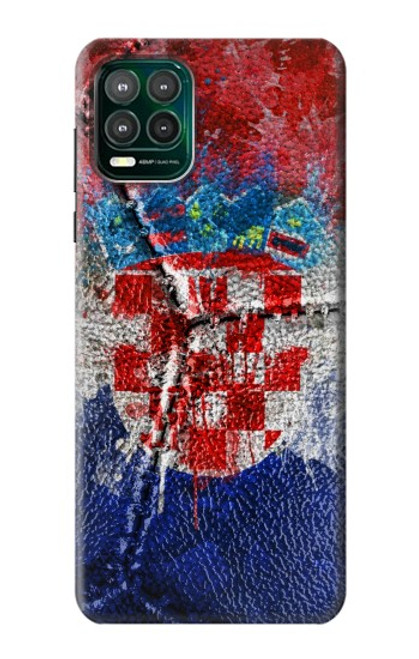 W3313 Croatie Drapeau graphique Football Millésime Etui Coque Housse et Flip Housse Cuir pour Motorola Moto G Stylus 5G