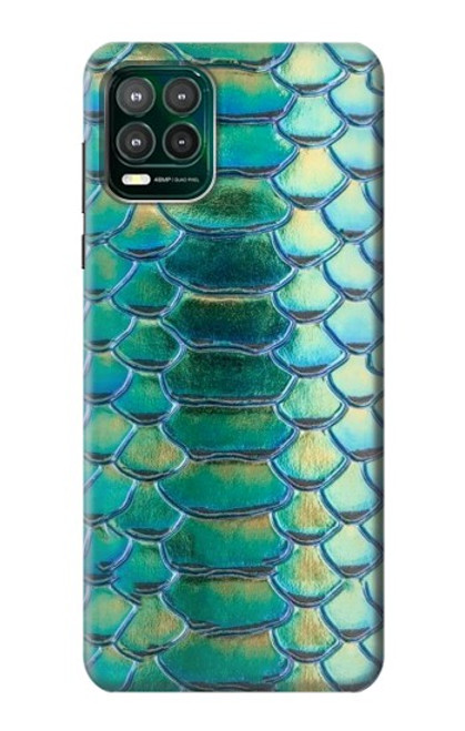 W3414 Vert Serpent Échelle graphique Imprimer Etui Coque Housse et Flip Housse Cuir pour Motorola Moto G Stylus 5G