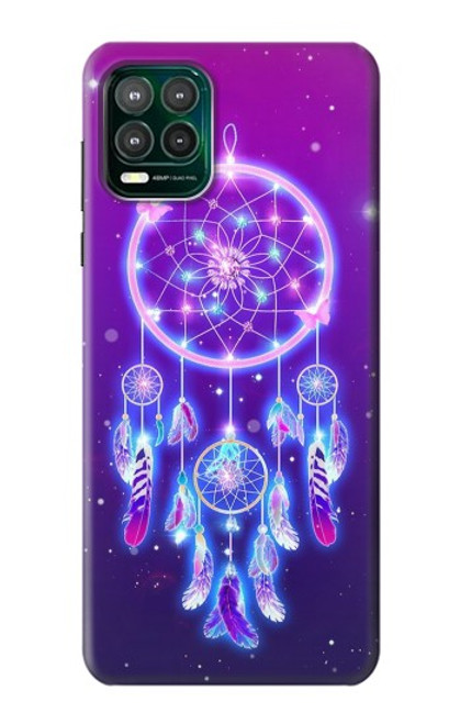 W3484 Dream Catcher mignon Galaxie Etui Coque Housse et Flip Housse Cuir pour Motorola Moto G Stylus 5G