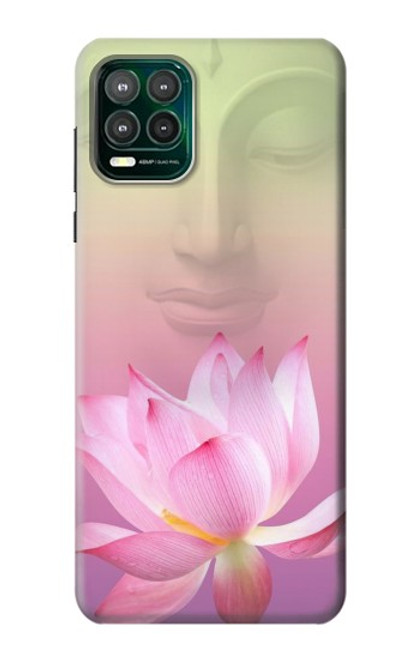 W3511 Fleur de lotus Bouddhisme Etui Coque Housse et Flip Housse Cuir pour Motorola Moto G Stylus 5G