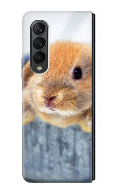 W0242 Lapin mignon Etui Coque Housse et Flip Housse pour Samsung Galaxy Z Fold 3 5G