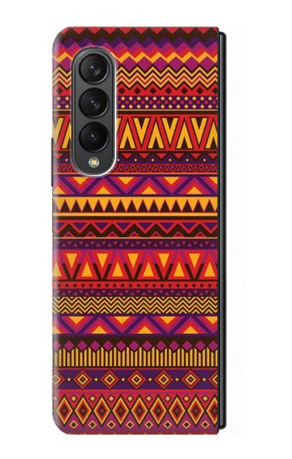 W3404 Aztèques Motif Etui Coque Housse et Flip Housse pour Samsung Galaxy Z Fold 3 5G