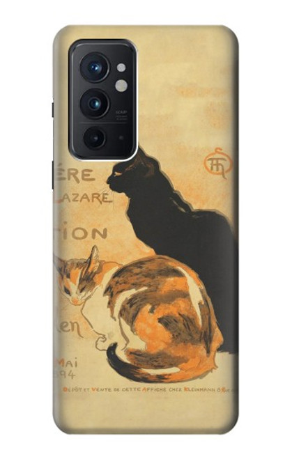 W3229 Affiche de chat millésimé Etui Coque Housse et Flip Housse Cuir pour OnePlus 9RT 5G