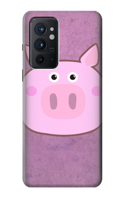 W3269 Porc Dessin animé Etui Coque Housse et Flip Housse Cuir pour OnePlus 9RT 5G