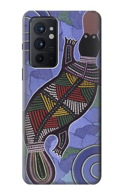 W3387 Platypus Art aborigène d'Australie Etui Coque Housse et Flip Housse Cuir pour OnePlus 9RT 5G