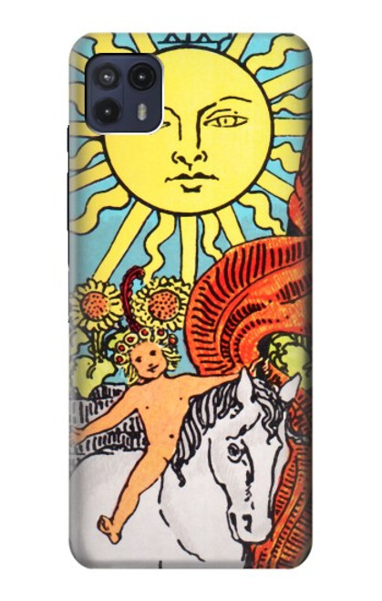 W0565 Le Soleil tarots Etui Coque Housse et Flip Housse Cuir pour Motorola Moto G50 5G [for G50 5G only. NOT for G50]