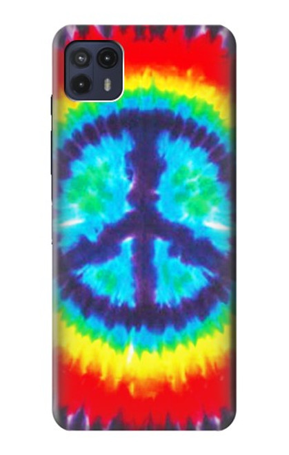 W1870 Tie Dye Paix Etui Coque Housse et Flip Housse Cuir pour Motorola Moto G50 5G [for G50 5G only. NOT for G50]