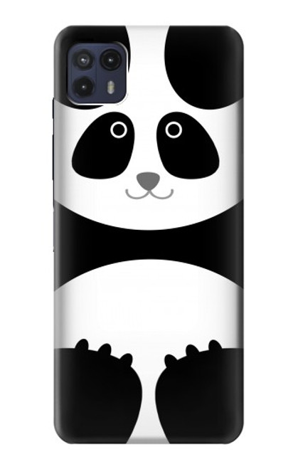 W2085 Panda minimaliste Etui Coque Housse et Flip Housse Cuir pour Motorola Moto G50 5G [for G50 5G only. NOT for G50]