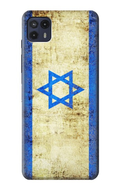 W2614 Israël Vieux Drapeau Etui Coque Housse et Flip Housse Cuir pour Motorola Moto G50 5G [for G50 5G only. NOT for G50]