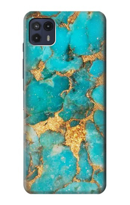 W2906 Aqua Turquoise Pierre Etui Coque Housse et Flip Housse Cuir pour Motorola Moto G50 5G [for G50 5G only. NOT for G50]