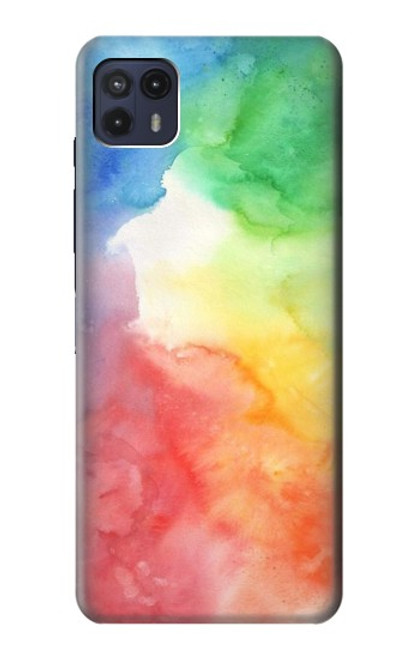 W2945 Aquarelle colorée Etui Coque Housse et Flip Housse Cuir pour Motorola Moto G50 5G [for G50 5G only. NOT for G50]