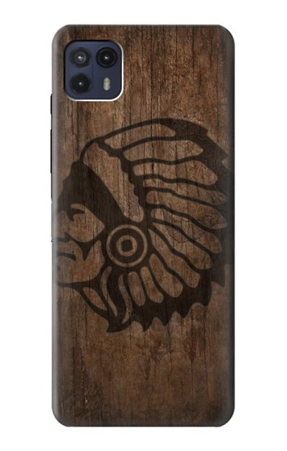 W3443 Tête indienne Etui Coque Housse et Flip Housse Cuir pour Motorola Moto G50 5G [for G50 5G only. NOT for G50]