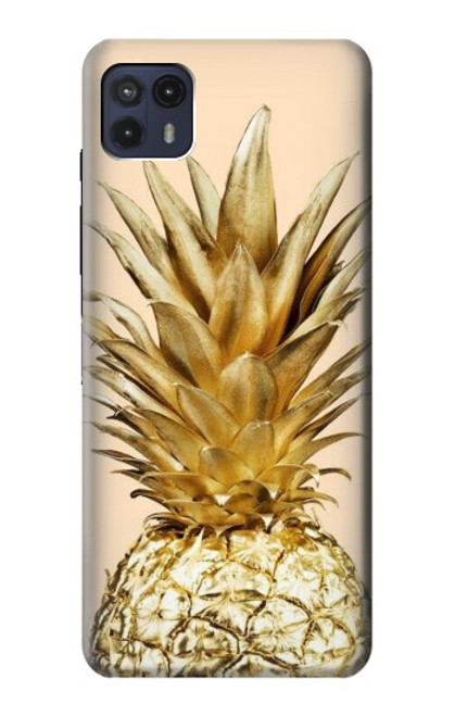 W3490 ananas or Etui Coque Housse et Flip Housse Cuir pour Motorola Moto G50 5G [for G50 5G only. NOT for G50]