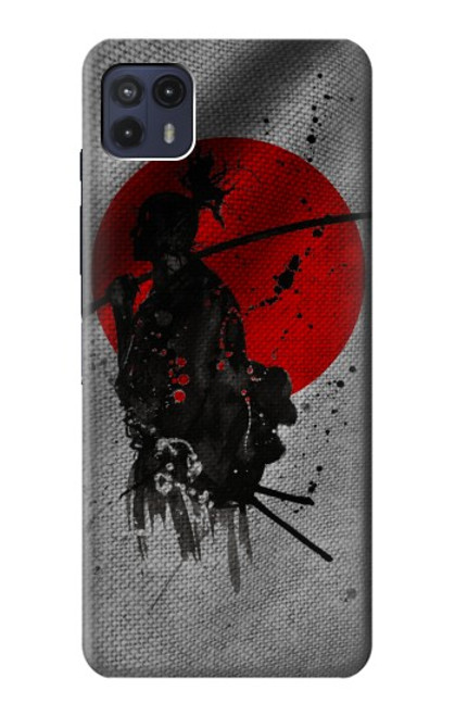 W3517 Japon Drapeau Samurai Etui Coque Housse et Flip Housse Cuir pour Motorola Moto G50 5G [for G50 5G only. NOT for G50]