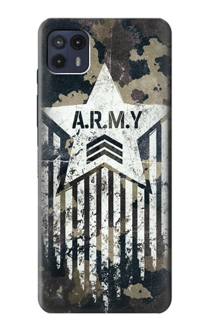 W3666 Camouflage de l'armée Etui Coque Housse et Flip Housse Cuir pour Motorola Moto G50 5G [for G50 5G only. NOT for G50]