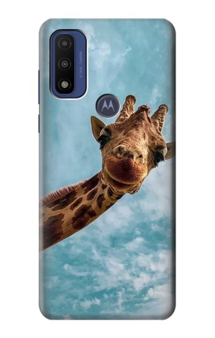 W3680 Girafe de sourire mignon Etui Coque Housse et Flip Housse Cuir pour Motorola G Pure