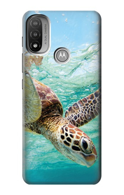 W1377 Océan tortue de mer Etui Coque Housse et Flip Housse Cuir pour Motorola Moto E20,E30,E40