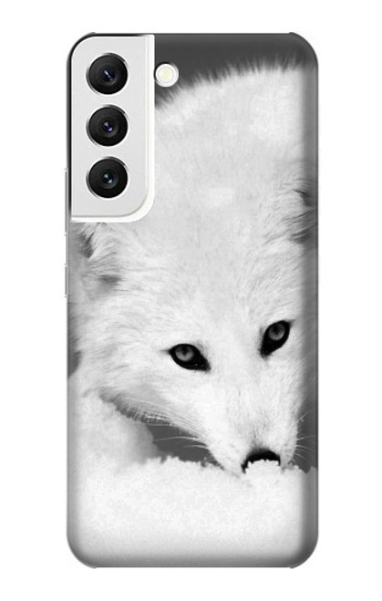 W2569 Blanc arctique Renard Etui Coque Housse et Flip Housse Cuir pour Samsung Galaxy S22