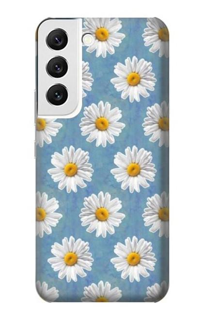 W3454 Marguerite Florale Etui Coque Housse et Flip Housse Cuir pour Samsung Galaxy S22