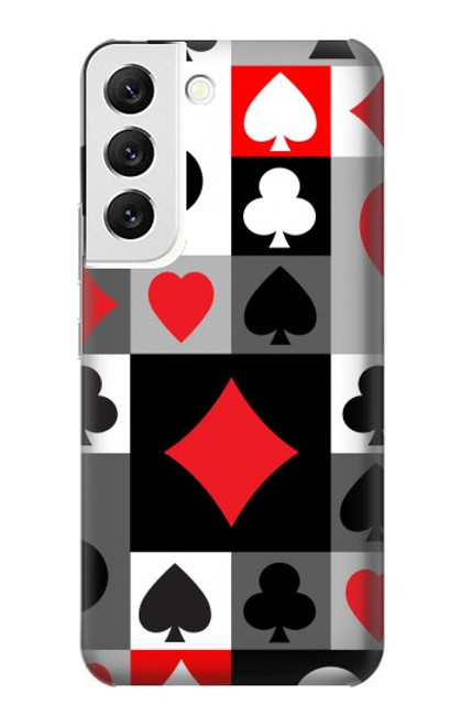 W3463 Costume Poker Carte Etui Coque Housse et Flip Housse Cuir pour Samsung Galaxy S22