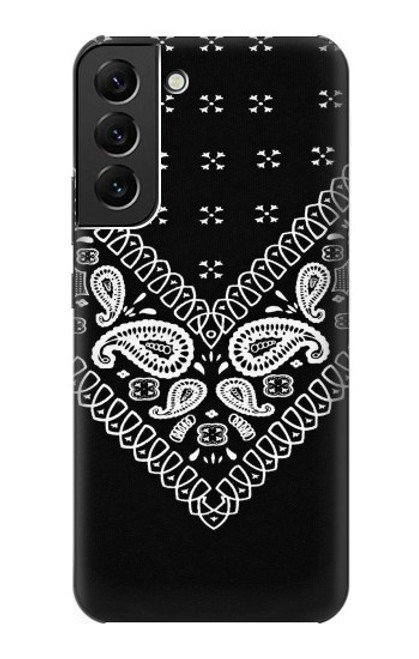 W3363 Motif Bandana Noir Etui Coque Housse et Flip Housse Cuir pour Samsung Galaxy S22 Plus