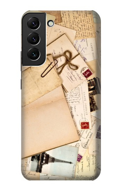 W3397 cartes postales souvenirs Etui Coque Housse et Flip Housse Cuir pour Samsung Galaxy S22 Plus