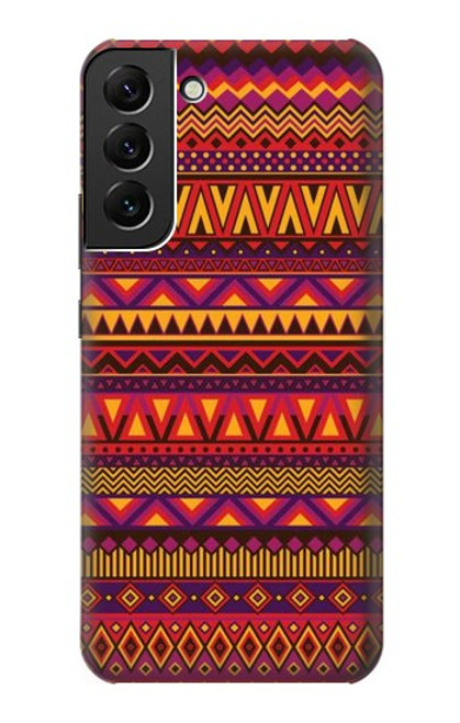 W3404 Aztèques Motif Etui Coque Housse et Flip Housse Cuir pour Samsung Galaxy S22 Plus