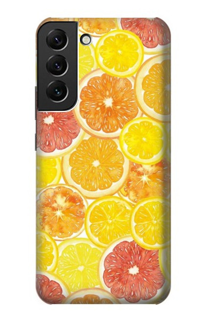 W3408 citron Etui Coque Housse et Flip Housse Cuir pour Samsung Galaxy S22 Plus