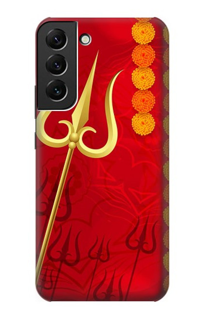 W3788 Shiv Trishul Etui Coque Housse et Flip Housse Cuir pour Samsung Galaxy S22 Plus