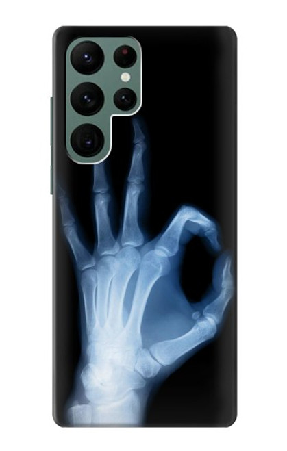 W3239 X-Ray Geste de la main OK Etui Coque Housse et Flip Housse Cuir pour Samsung Galaxy S22 Ultra