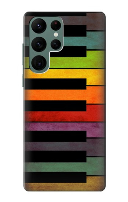 W3451 Piano coloré Etui Coque Housse et Flip Housse Cuir pour Samsung Galaxy S22 Ultra