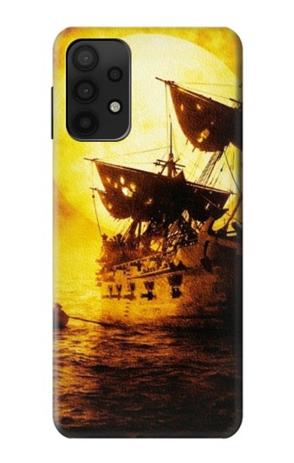 W0841 Pirates Perle noire Etui Coque Housse et Flip Housse Cuir pour Samsung Galaxy M32 5G