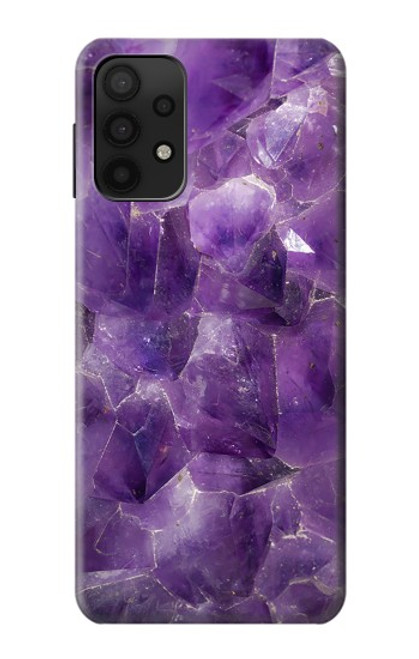 W3713 Graphique violet améthyste à quartz imprimé Etui Coque Housse et Flip Housse Cuir pour Samsung Galaxy M32 5G