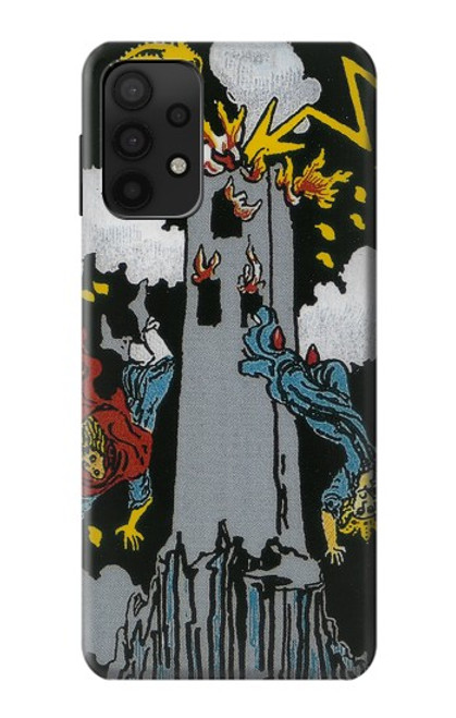 W3745 Carte de tarot la tour Etui Coque Housse et Flip Housse Cuir pour Samsung Galaxy M32 5G