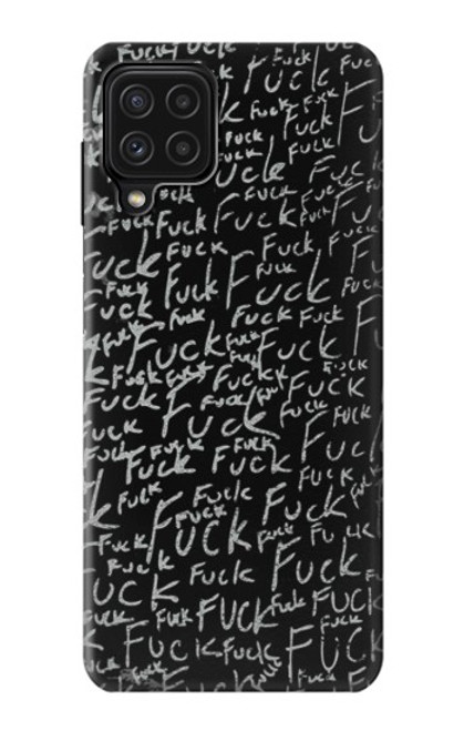 W3478 Mots drôles Noirboard Etui Coque Housse et Flip Housse Cuir pour Samsung Galaxy M22