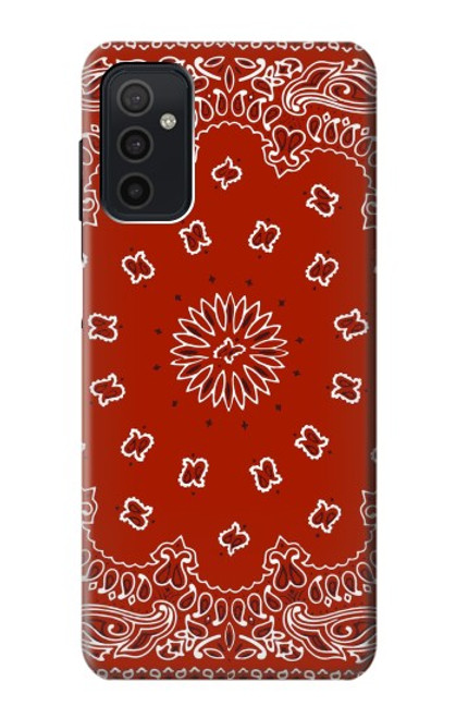 W3355 Motif Bandana Rouge Etui Coque Housse et Flip Housse Cuir pour Samsung Galaxy M52 5G