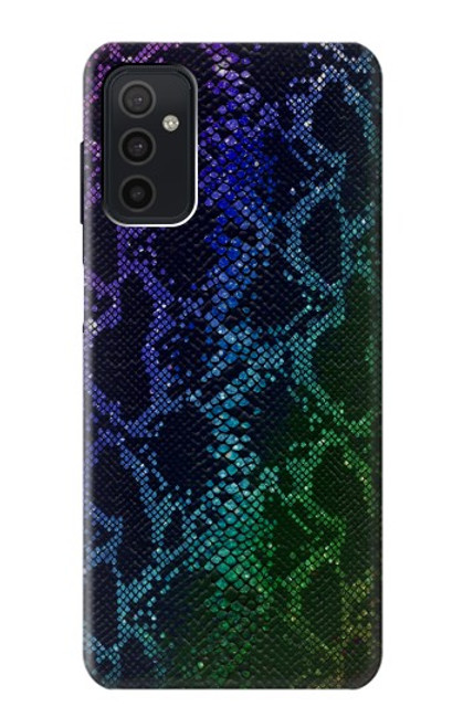 W3366 Arc en ciel Python graphique Imprimer Peau Etui Coque Housse et Flip Housse Cuir pour Samsung Galaxy M52 5G