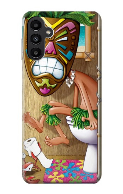 W1702 Tiki Homme Toilette Etui Coque Housse et Flip Housse Cuir pour Samsung Galaxy A13 5G