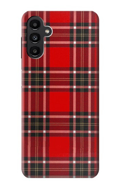 W2374 Motif Tartan Rouge Etui Coque Housse et Flip Housse Cuir pour Samsung Galaxy A13 5G