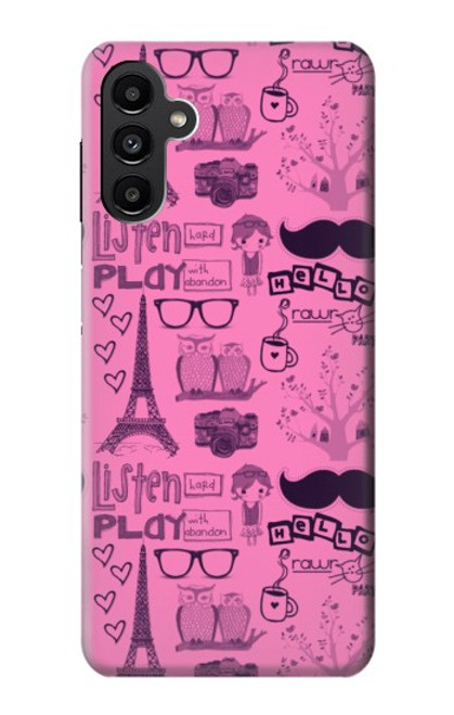 W2885 Paris Rose Etui Coque Housse et Flip Housse Cuir pour Samsung Galaxy A13 5G