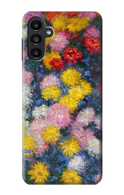 W3342 Claude Monet Chrysanthèmes Etui Coque Housse et Flip Housse Cuir pour Samsung Galaxy A13 5G